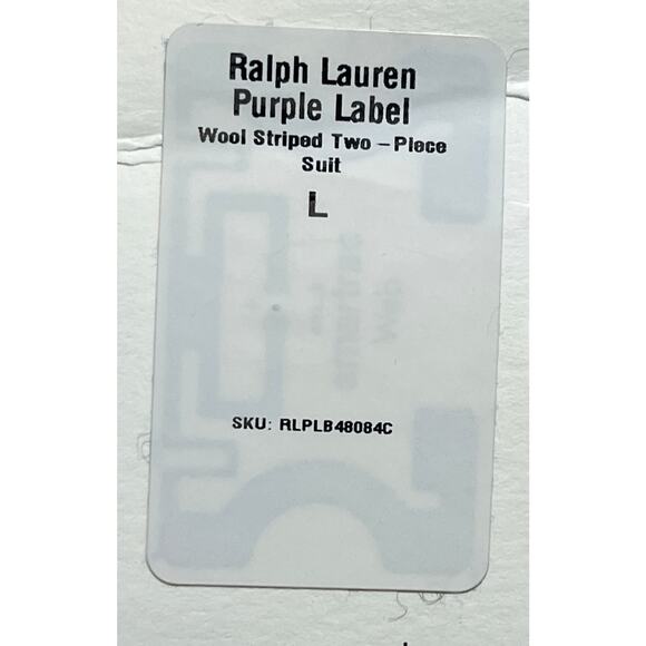 12-16 RALPH LAUREN Purple Label Men's Suit Striped 100% Wool Navy Size 42R - Picture 14 of 14
